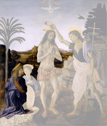 Leonardo's touch in The Baptism of Christ